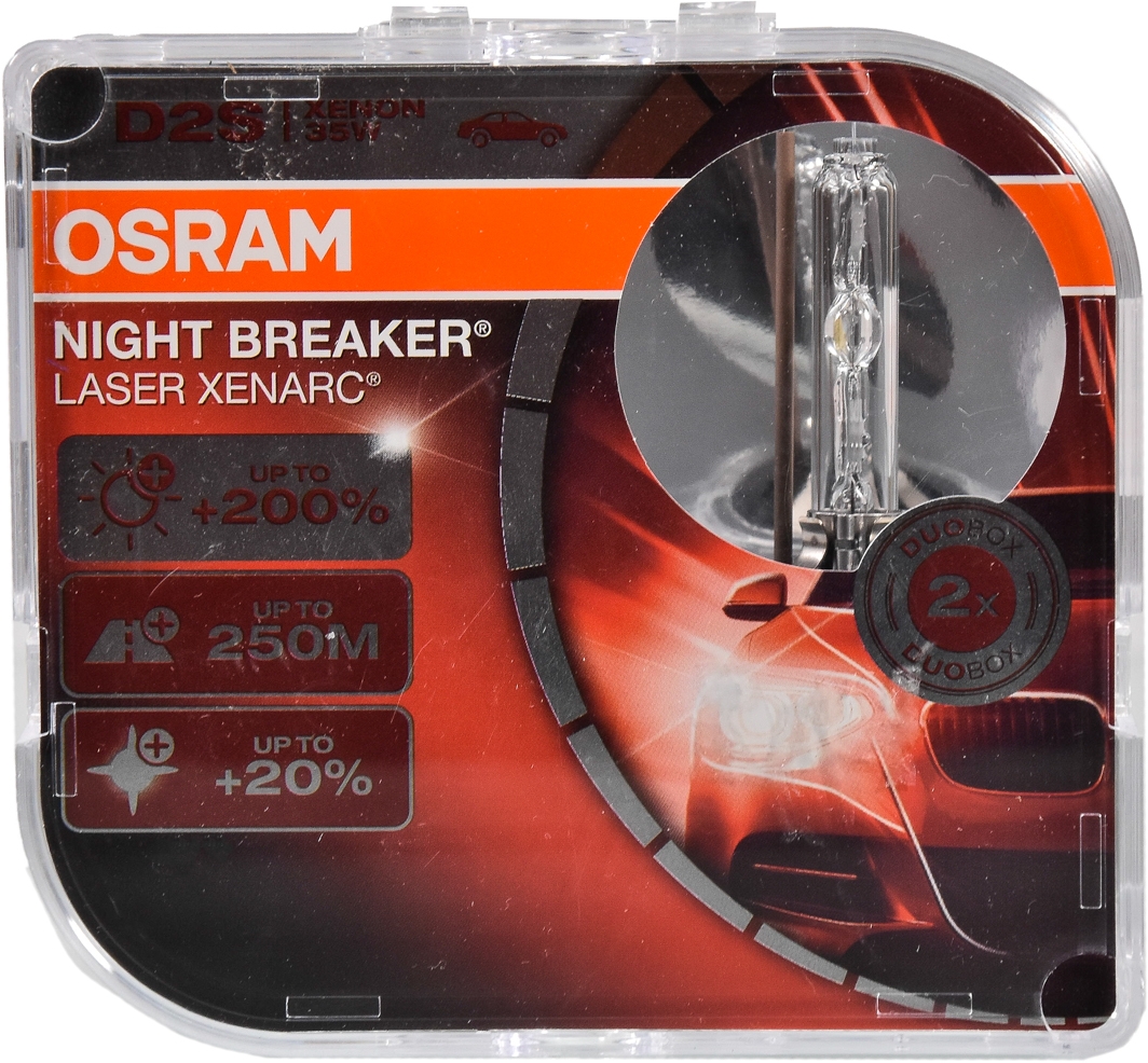 

Автолампа Osram 66240xnlhcb Xenarc Night Breaker Laser D2S P32d-2 35 W прозрачная