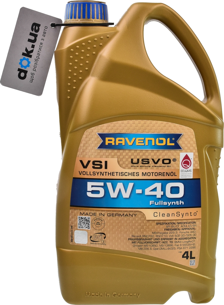 

Моторное масло Ravenol VSI 5W-40 синтетическое 11111304