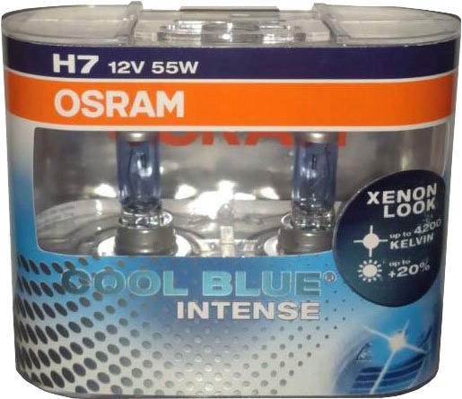 

Автолампы Osram 64210CBI-DUO Cool Blue Intense H7 PX26d 55 W светло-голубой