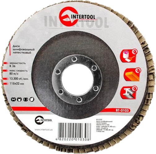 

Круг лепестковый Intertool BT-0103 115 мм