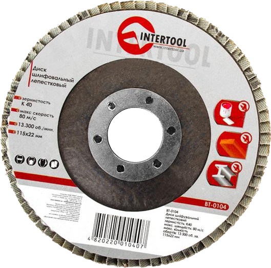 

Круг лепестковый Intertool BT-0104 115 мм