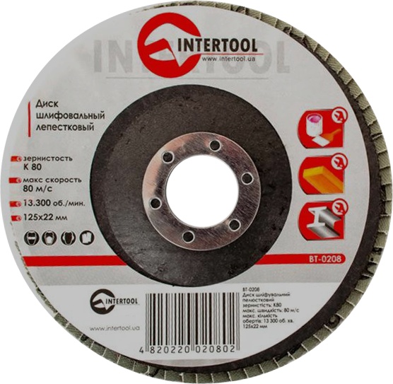 

Круг лепестковый Intertool BT-0208 125 мм