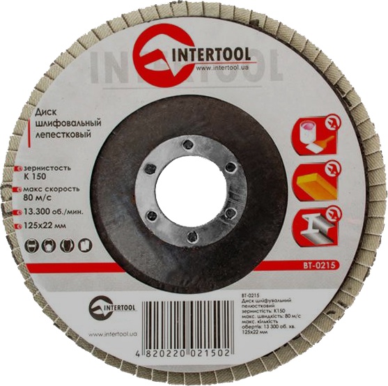 

Круг лепестковый Intertool BT-0215 125 мм