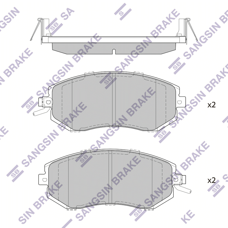 

Hi-Q SP1553 Комплектующие, колодки дискового тормоза