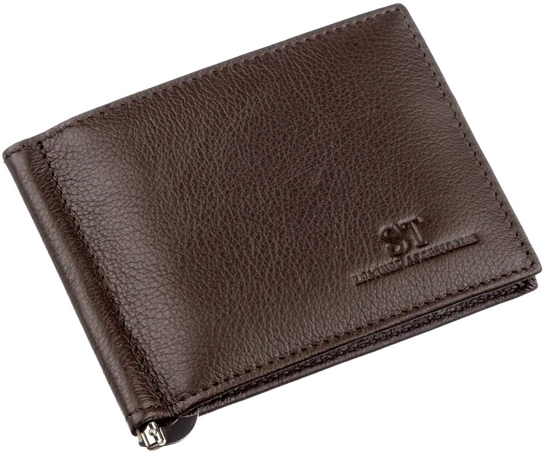 

Зажим для купюр ST Leather 18946 без логотипа авто цвет коричневый
