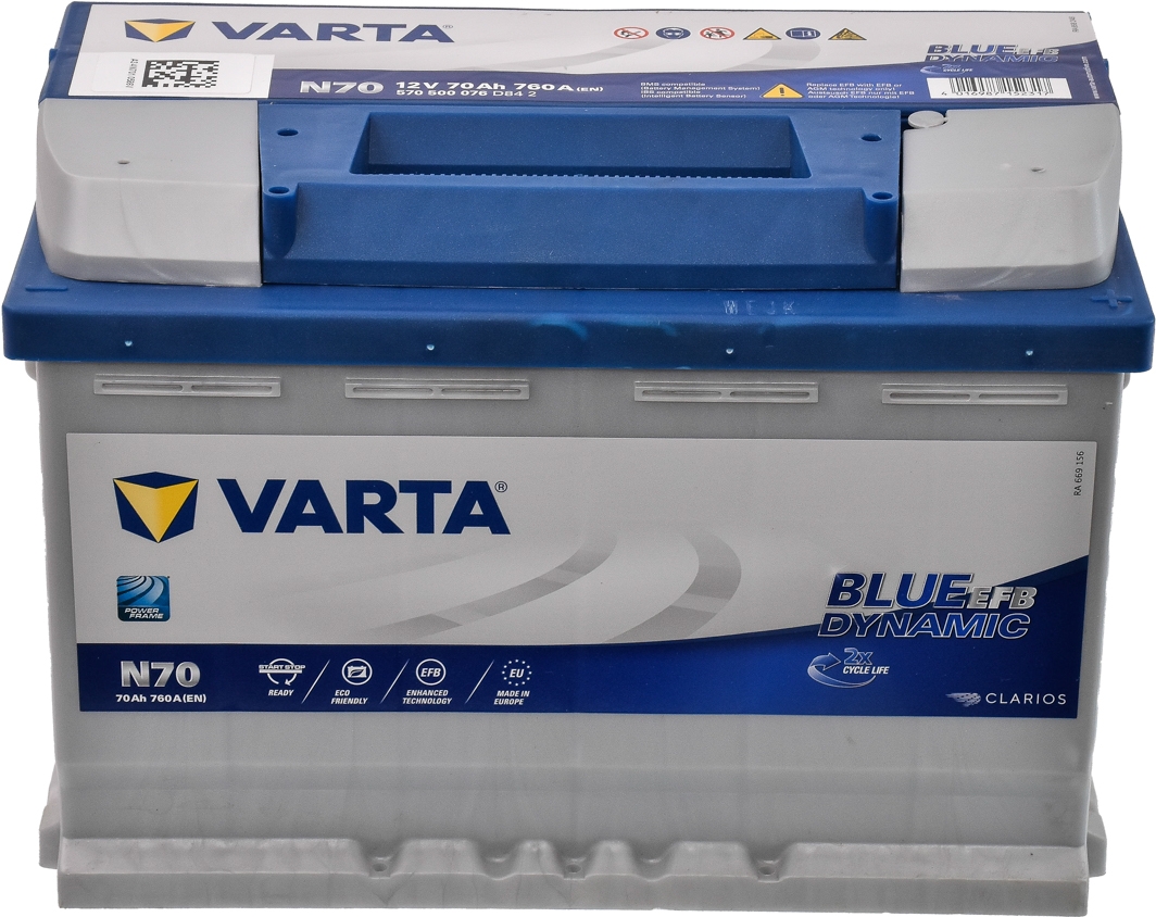 

Аккумулятор Varta 6 CT-70-R Blue Dynamic EFB 570500076