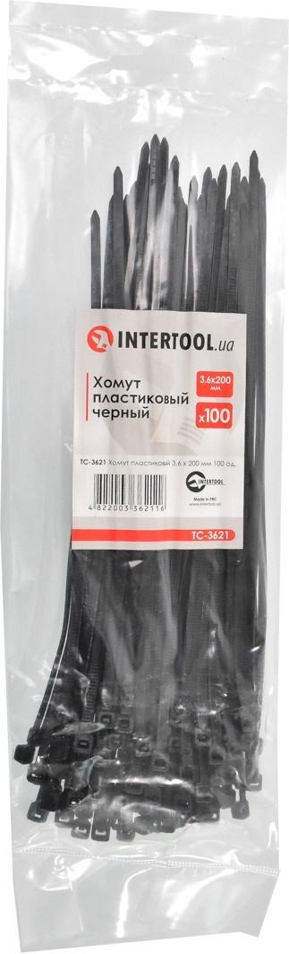 

Стяжка Intertool TC-3621 0,2 м 3,6 мм 100 шт