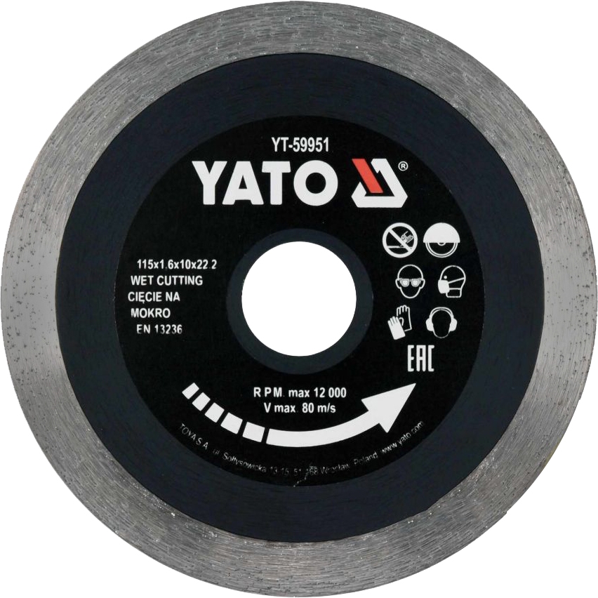 

Круг отрезной Yato YT-59951 115 мм