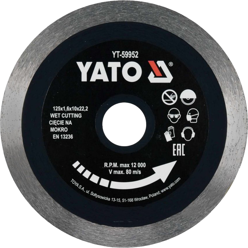 

Круг отрезной Yato YT-59952 125 мм