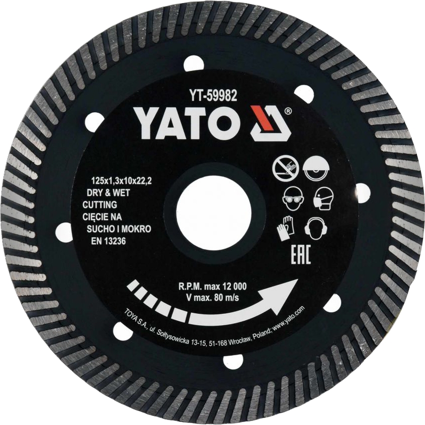 

Круг отрезной Yato YT-59982 125 мм