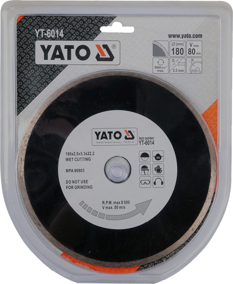 

Круг отрезной Yato YT-6014 180 мм