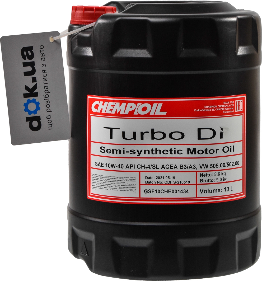 

Моторное масло Chempioil Turbo DI 10W-40 полусинтетическое CH9504-10