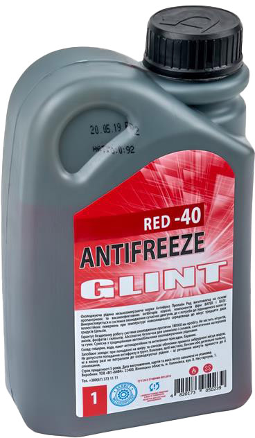 

Готовый антифриз Glint Red -40 красный 22394