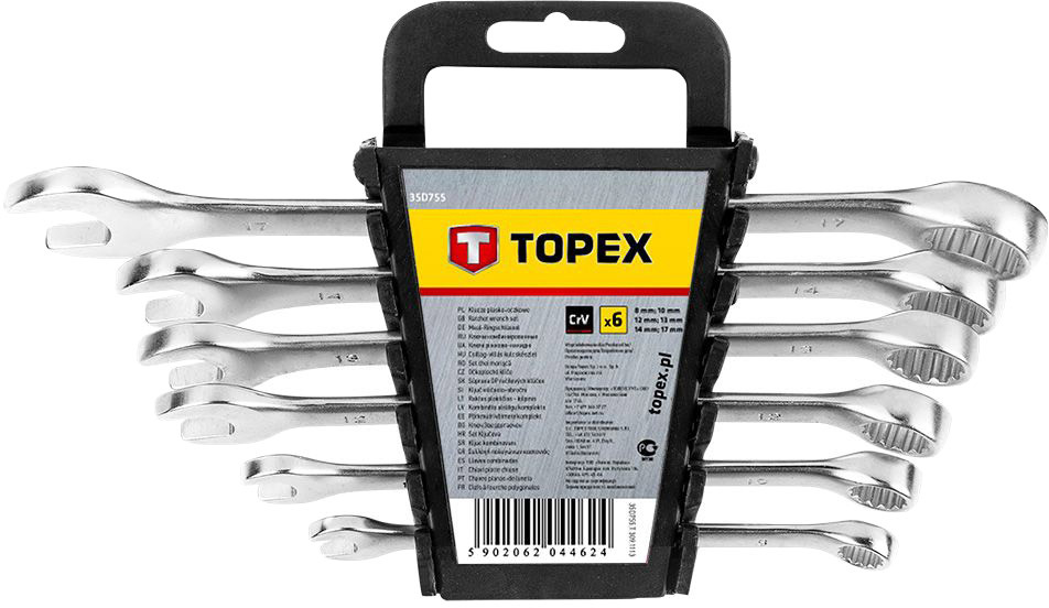 

Набор ключей рожково-накидных Topex 35d755 8-17 мм 6 шт