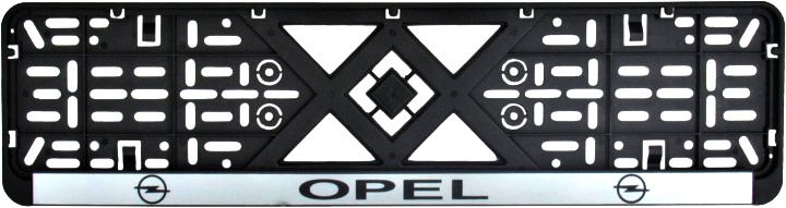

Рамка номерного знака BI-PLAST BP-231 цвет черный на Opel пластик