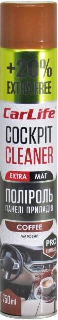 

Полироль для салона Carlife Cockpit Cleaner Extra Mat кофе 750 мл CF776
