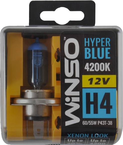 

Автолампы Winso 712450 Hyper Blue H4 P43t-38 60 W 55 W синий