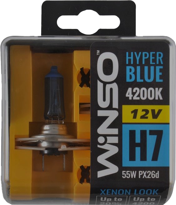 

Автолампы Winso 712750 Hyper Blue H7 PX26d 55 W синий
