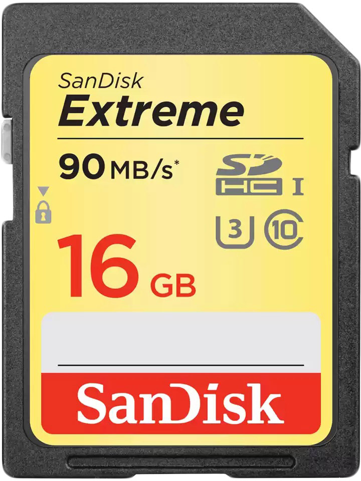 

Карта памяти SanDisk Extreme SDHC 16 ГБ SDSDXNE-016G-GNCIN