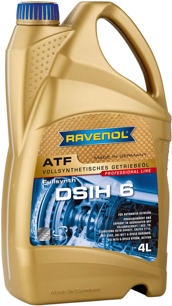 

Трансмиссионное масло Ravenol ATF DSIH 6 синтетическое 1211133004