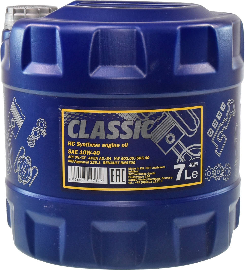 

Моторное масло Mannol Classic 10W-40 полусинтетическое MN7501-7