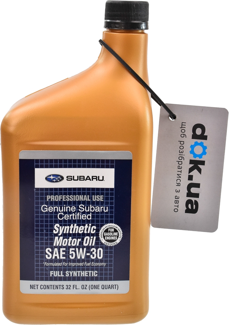 

Моторное масло Subaru Certified Motor Oil 5W-30 синтетическое SOA427V1410