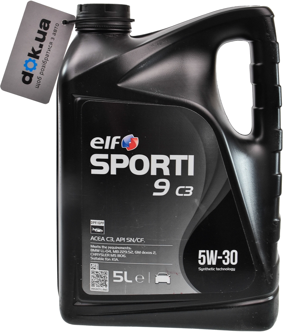 

Моторное масло Elf Sporti 9 C3 5W-30 синтетическое 214249