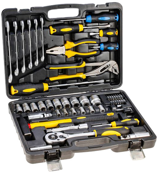 

Набор инструментов Topex 38D224 1/2", 1/4" 56 шт.