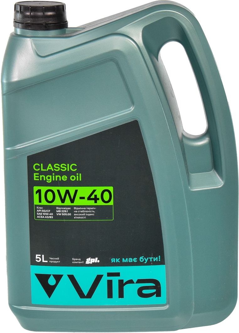 

Моторное масло VIRA Classic 10W-40 полусинтетическое VI0314