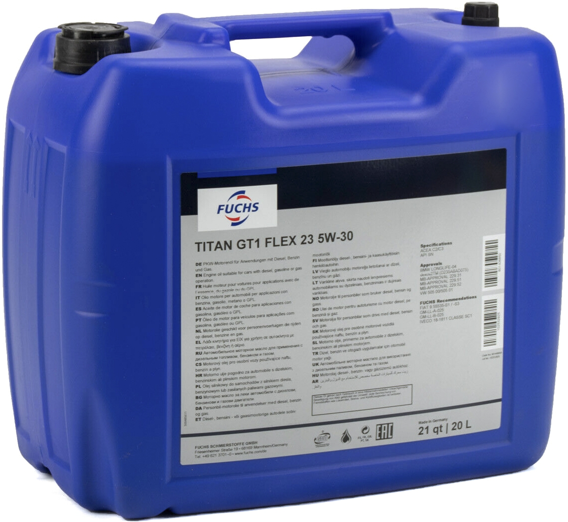 

Моторное масло Fuchs Titan Gt1 Flex 23 5W-30 синтетическое 601406850