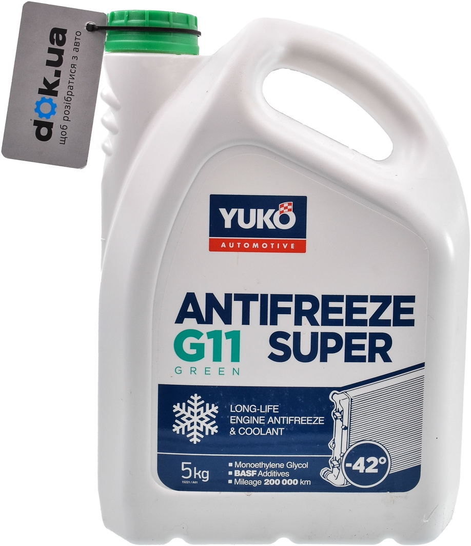 

Готовый антифриз Yuko Super G11 зеленый -42 °C 4820070244496