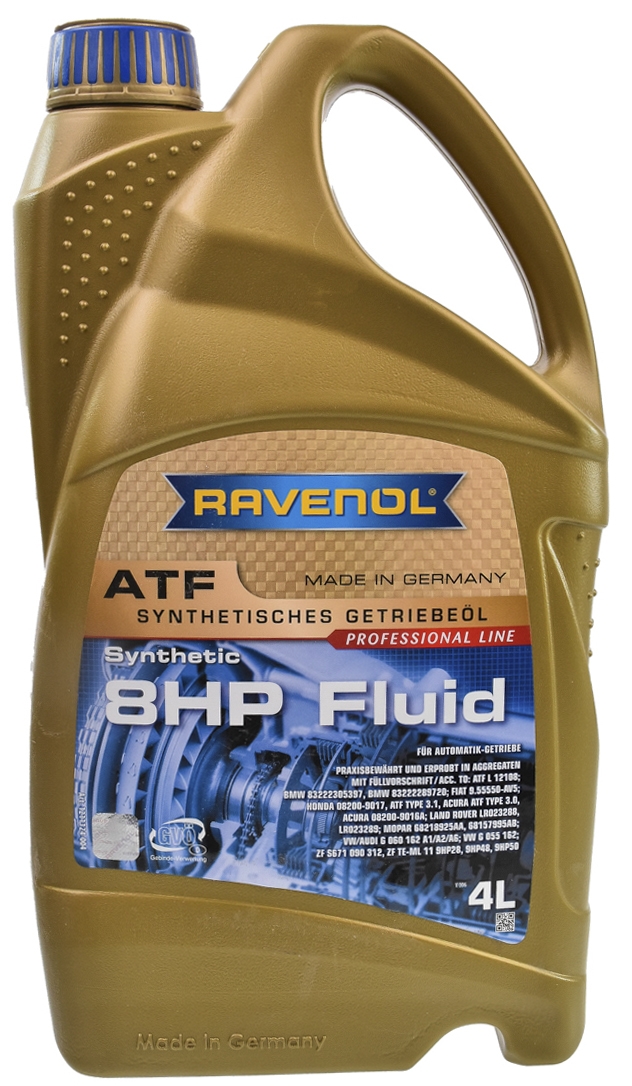 

Трансмиссионное масло Ravenol ATF 8HP Fluid синтетическое 12111244