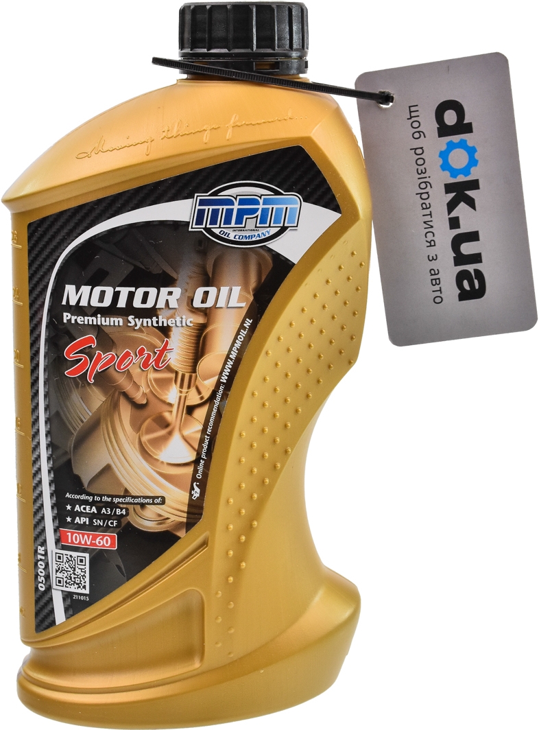 

Моторное масло MPM Premium Synthetic Sport 10W-60 синтетическое 05020R