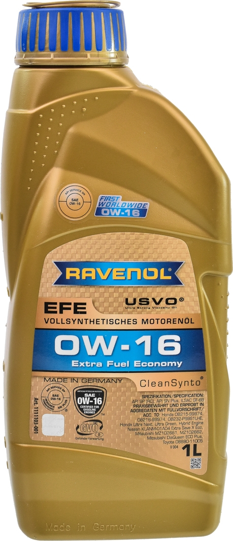 

Моторное масло Ravenol EFE 0W-16 синтетическое 11111031