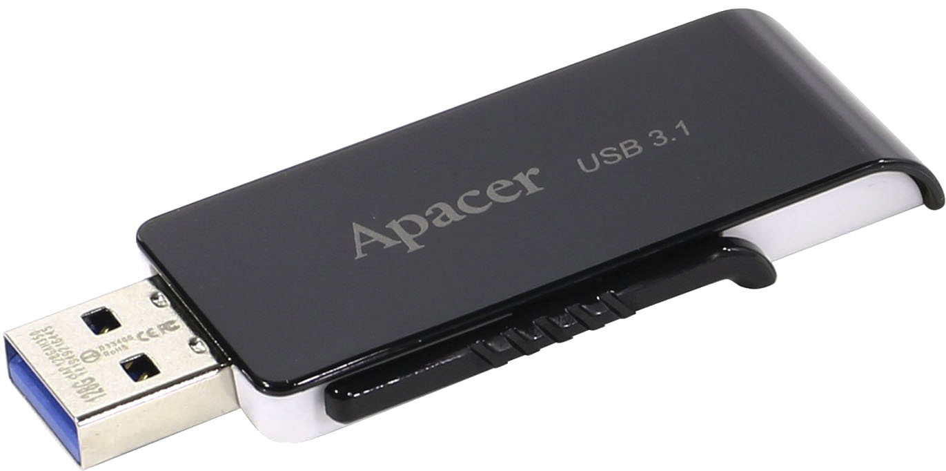 

Флешка Apacer AH350 Black 128 ГБ AP128GAH350B-1