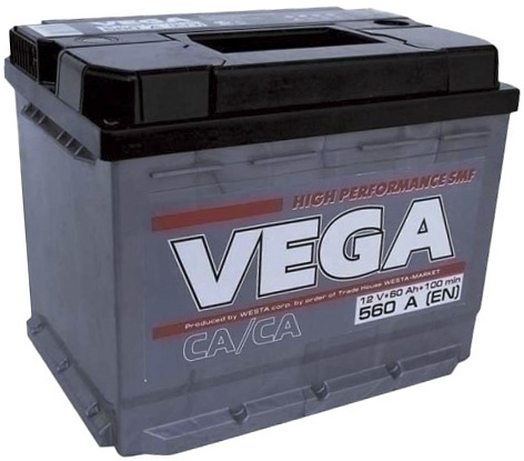 

Аккумулятор Westa 6 CT-60-L VEGA6CT60AVAZ