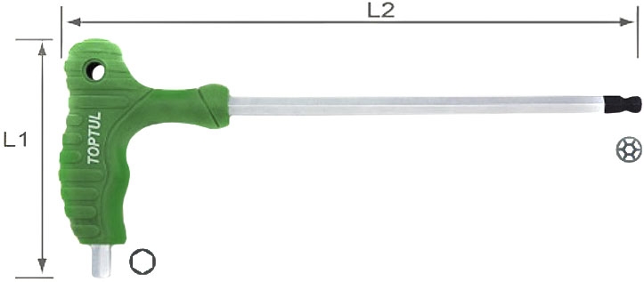 

Ключ шестигранный Toptul AGCA1028 L-образный 10 мм с шарообразным наконечником