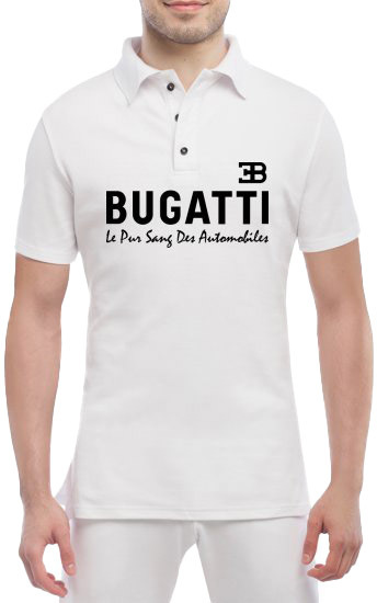 

Футболка мужская Globuspioner поло Bugatti Slogan белый спереди 731285317