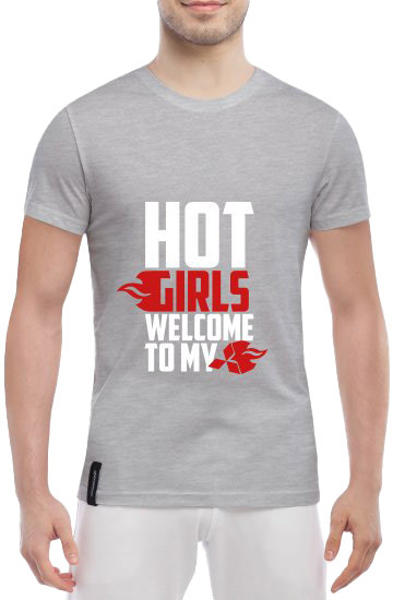 

Футболка мужская Globuspioner классическая Hot Girls Welcome to My Mitsubishi серый спереди 5070617285