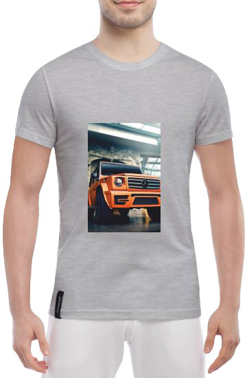 

Футболка мужская Globuspioner классическая Gelandewagen Orange серый спереди 3850617284