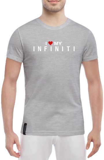 

Футболка мужская Globuspioner классическая I love My Infiniti серый спереди 2363517287