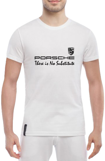 

Футболка мужская Globuspioner классическая Porsche Slogan белый спереди 731161717