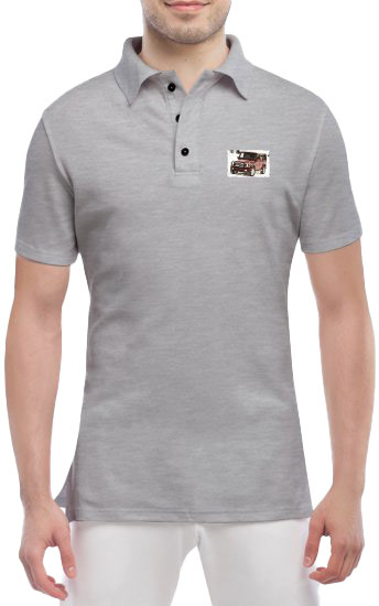 

Футболка мужская Globuspioner поло Gelandewagen Small Car серый спереди 3851053287