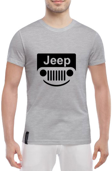 

Футболка мужская Globuspioner классическая Jeep Smile серый спереди 2366817287