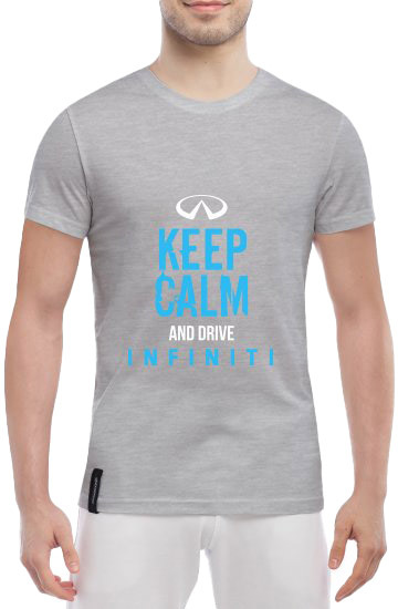 

Футболка мужская Globuspioner классическая Infiniti Keep Calm серый спереди 5097817282