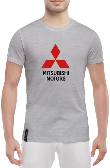 

Футболка мужская Globuspioner классическая Mitsubishi Motors Big Logo серый спереди 1320817287