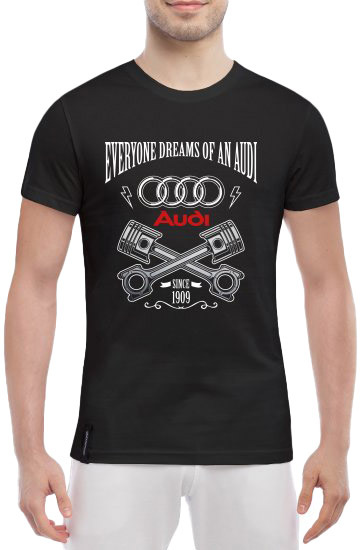 

Футболка мужская Globuspioner классическая Audi Retro черный спереди 747281727