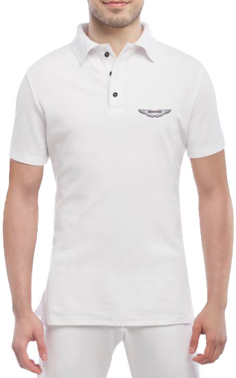 

Футболка мужская Globuspioner поло Aston Martin Logo Silver белый спереди 772145314