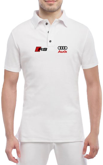 

Футболка мужская Globuspioner поло Audi RennSport белый спереди 664855316