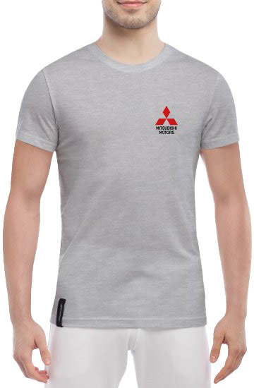 

Футболка мужская Globuspioner классическая Mitsubishi Motors Mini Logo серый спереди 6671517285